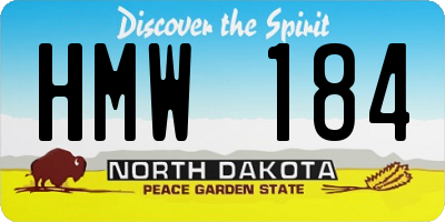 ND license plate HMW184