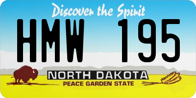 ND license plate HMW195
