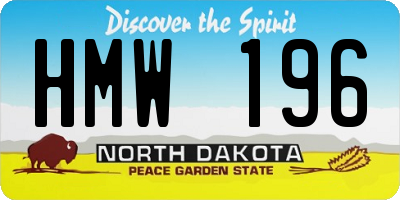 ND license plate HMW196