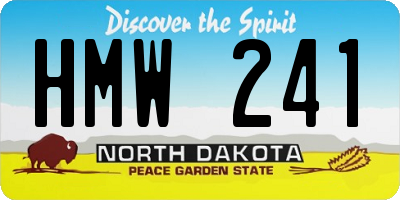 ND license plate HMW241