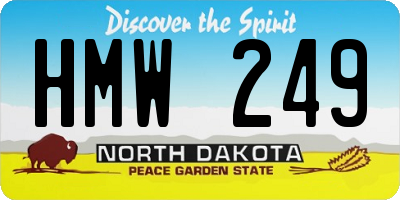 ND license plate HMW249