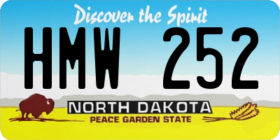 ND license plate HMW252