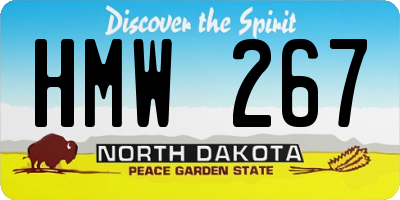 ND license plate HMW267