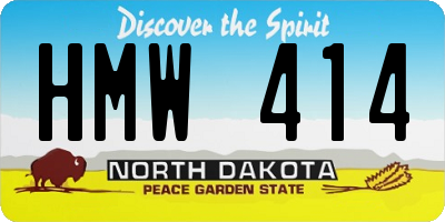 ND license plate HMW414