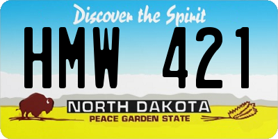 ND license plate HMW421