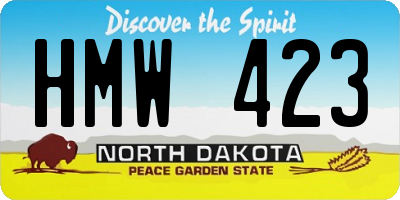 ND license plate HMW423
