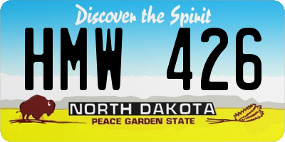 ND license plate HMW426
