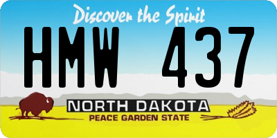 ND license plate HMW437