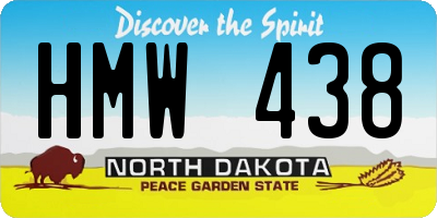 ND license plate HMW438