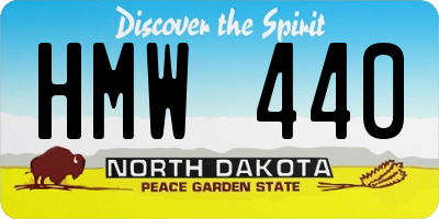 ND license plate HMW440