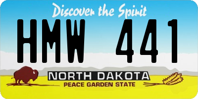 ND license plate HMW441