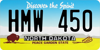 ND license plate HMW450