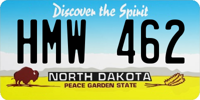 ND license plate HMW462
