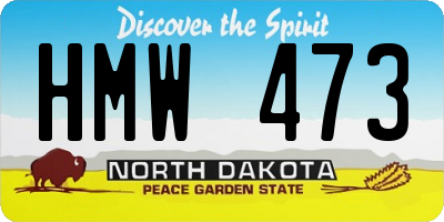 ND license plate HMW473
