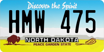 ND license plate HMW475