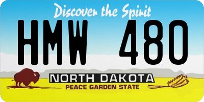 ND license plate HMW480