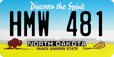 ND license plate HMW481