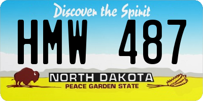 ND license plate HMW487