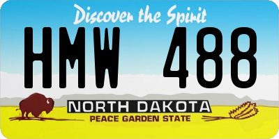 ND license plate HMW488