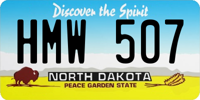 ND license plate HMW507
