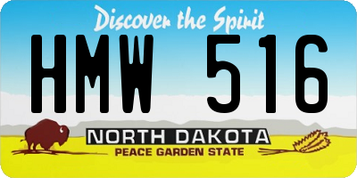 ND license plate HMW516
