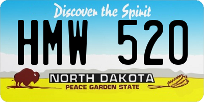 ND license plate HMW520