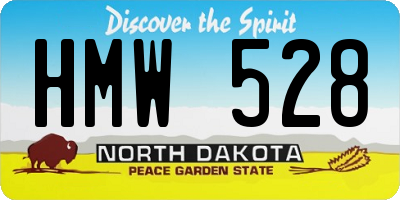 ND license plate HMW528