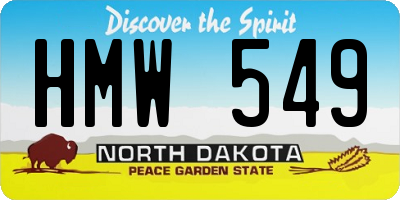 ND license plate HMW549
