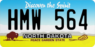 ND license plate HMW564