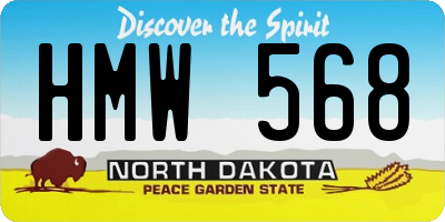 ND license plate HMW568