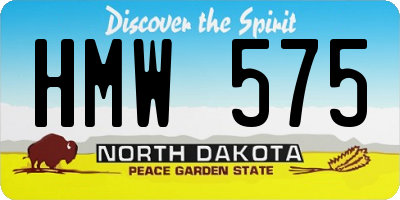 ND license plate HMW575