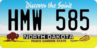 ND license plate HMW585