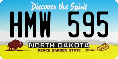 ND license plate HMW595