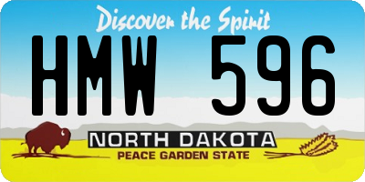 ND license plate HMW596