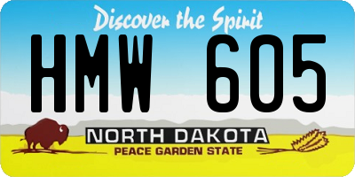 ND license plate HMW605
