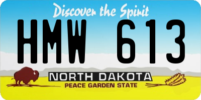 ND license plate HMW613