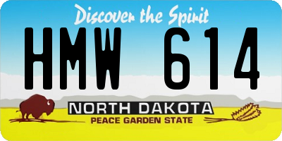 ND license plate HMW614