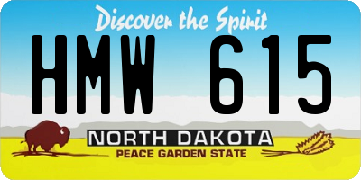 ND license plate HMW615