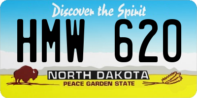 ND license plate HMW620