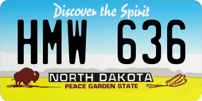 ND license plate HMW636