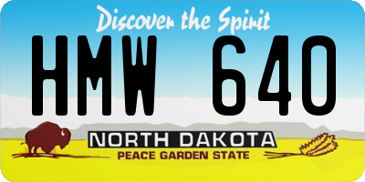 ND license plate HMW640