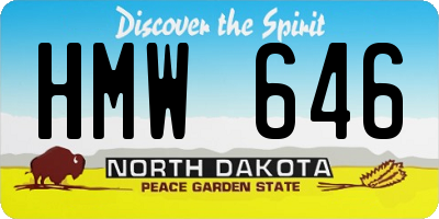 ND license plate HMW646