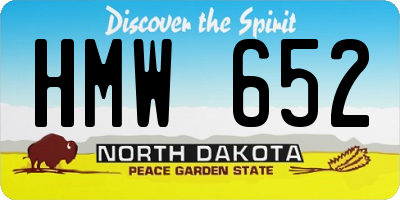 ND license plate HMW652