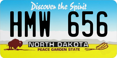 ND license plate HMW656