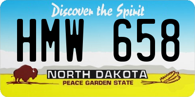 ND license plate HMW658