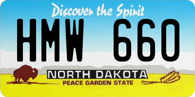 ND license plate HMW660