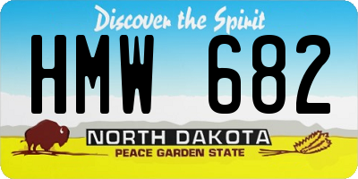 ND license plate HMW682