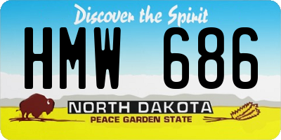 ND license plate HMW686