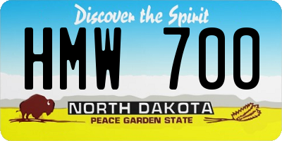 ND license plate HMW700