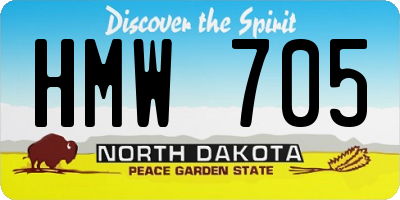 ND license plate HMW705
